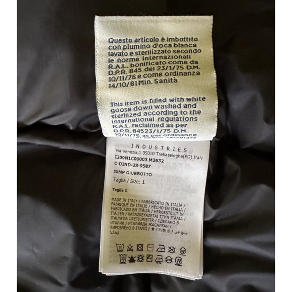 NWT authentic RICK OWENS + MONCLER F/W23 Black ‘GIMP’ DOWN COAT Size 1 Moncler - Picture 14 of 16